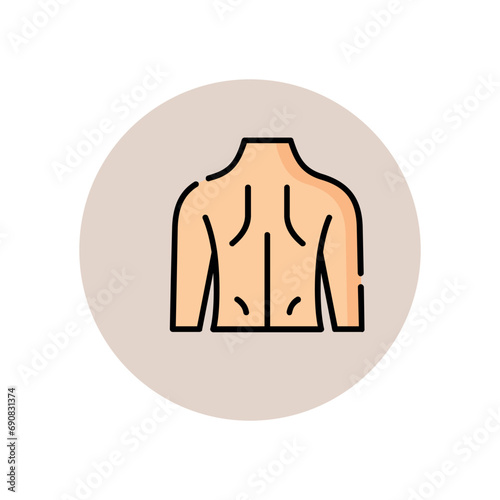 illustration of medical set icons such as body anatomy