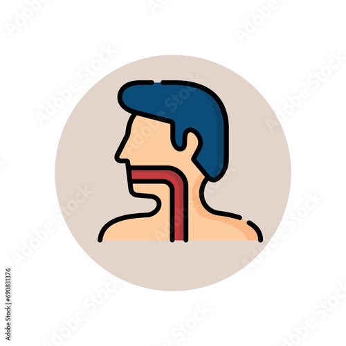 illustration of medical set icons such as body anatomy