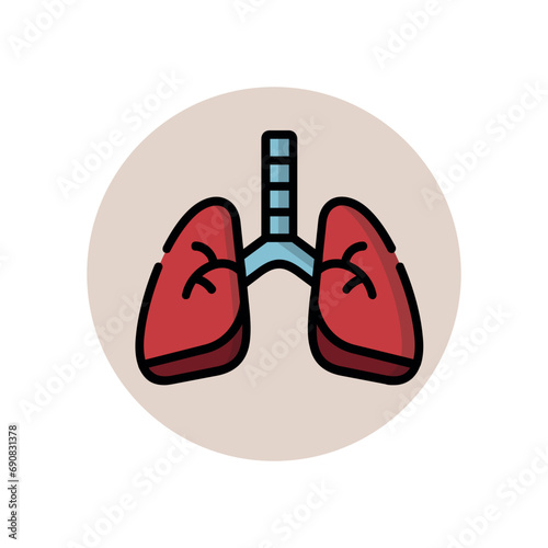 illustration of medical set icons such as body anatomy