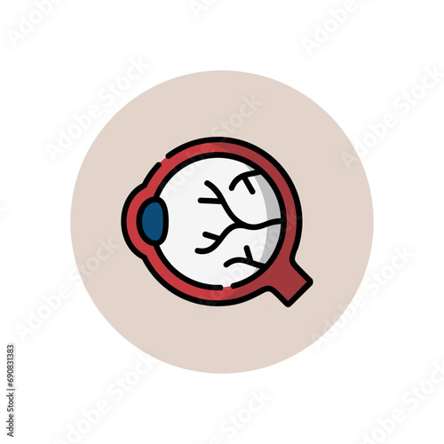 illustration of medical set icons such as body anatomy