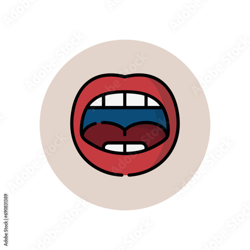 illustration of medical set icons such as body anatomy