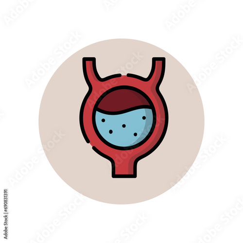 illustration of medical set icons such as body anatomy
