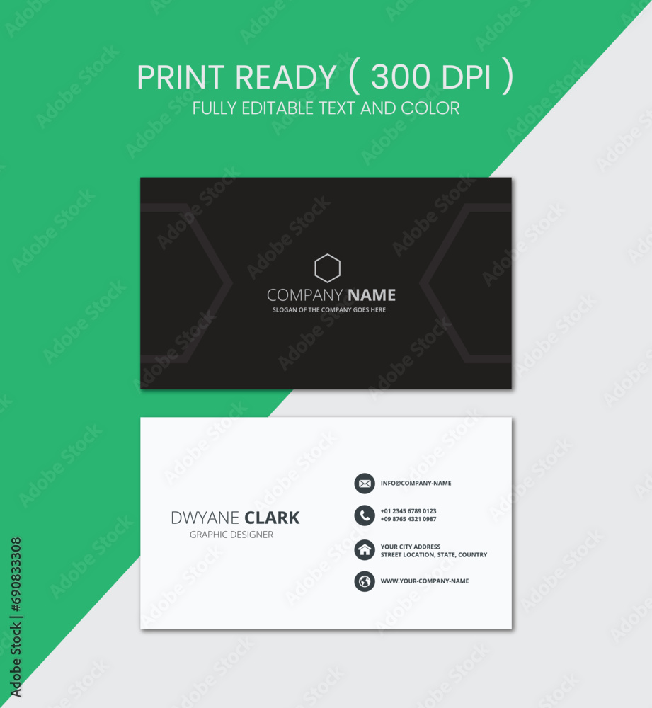 Clean and Minimal Corporate Business Card Print Ready Clean and Minimal Corporate Business Card Print Ready