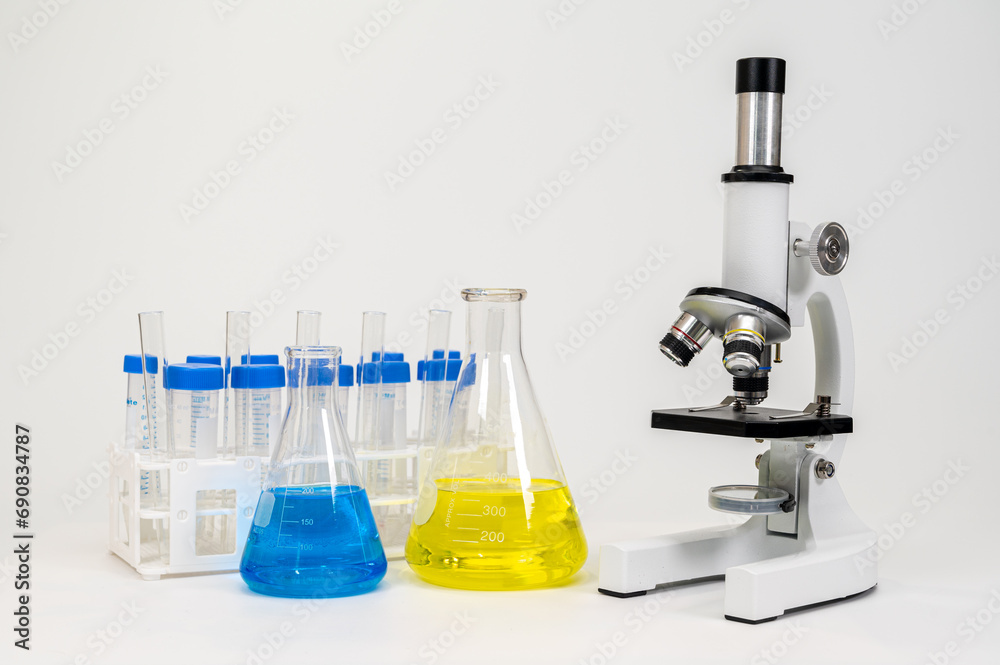 Microscope isolated on white background Microscope isolated on white background