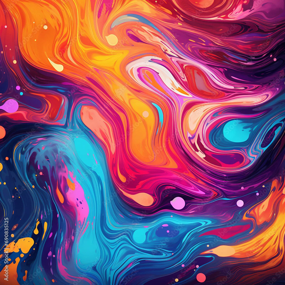 Obraz premium An Abstract Backdrop of Swirling Colorful Paint