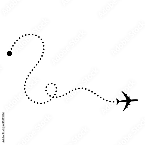 Airplane Dotted Vector