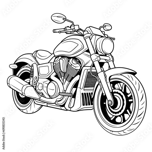 Moto clasica 2 ruedas vector
