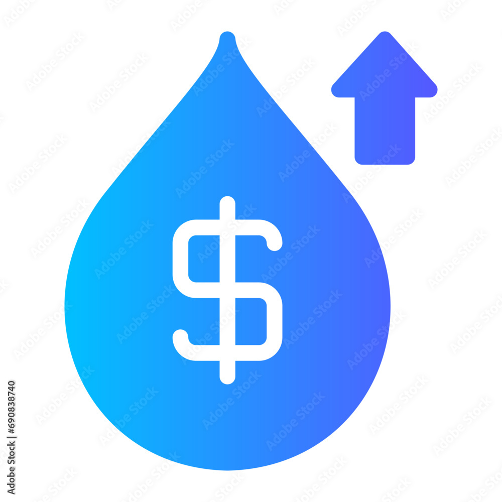 Obraz premium water price gradient icon