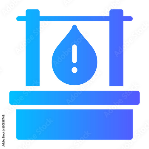 water shortage gradient icon