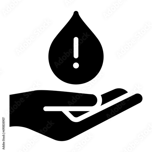 water crisis glyph icon