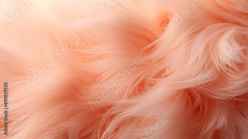 Fluffy, soft texture captured in a warm Peach Fuzz 2024 color, exuding comfort and delicate softness.