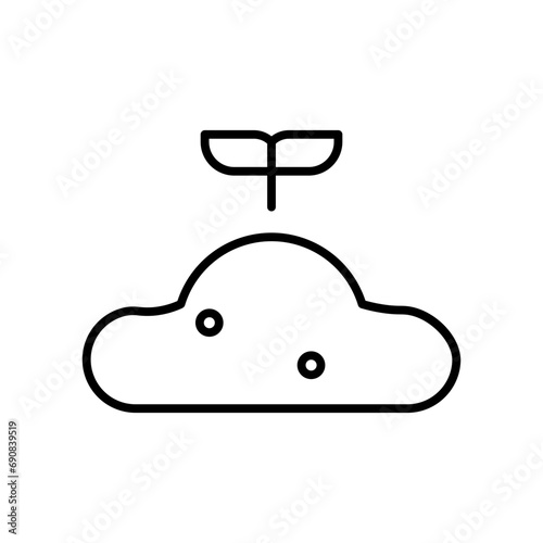 sapling line icon