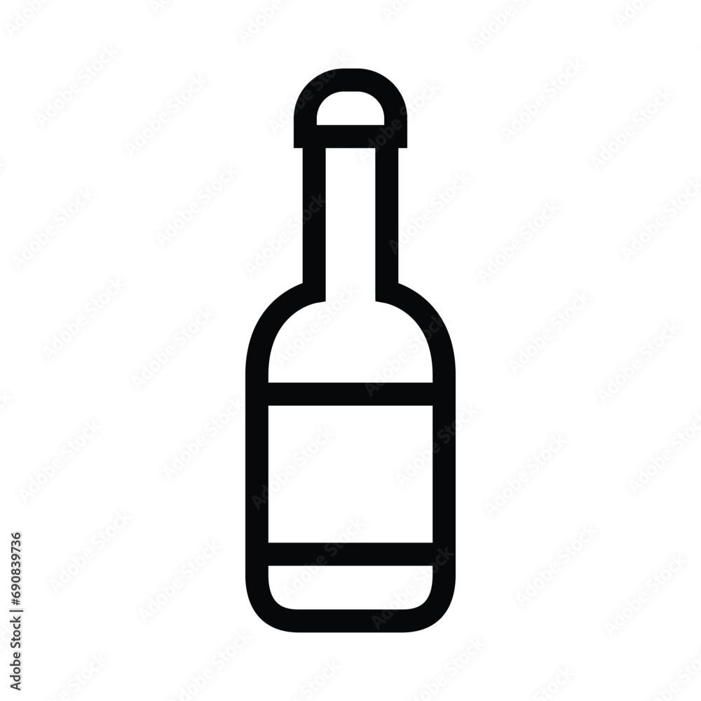 Alcohol wine bottle vector icon Alcohol wine bottle vector icon