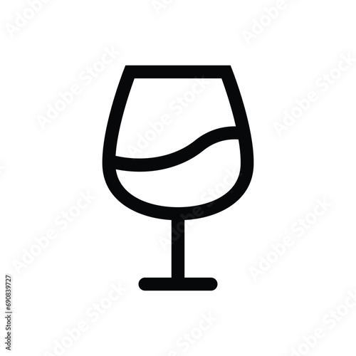 Drink wine glass vector icon