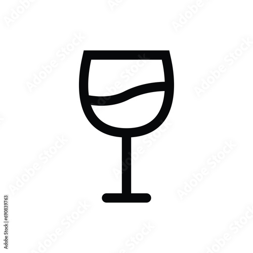 Drink wine glass vector icon