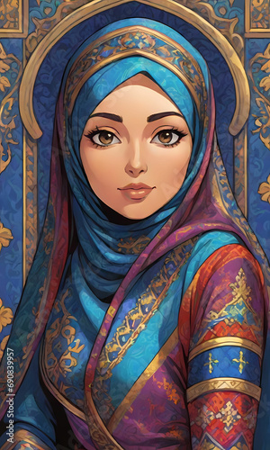 Portrait of Muslim Girl © Ambratolm