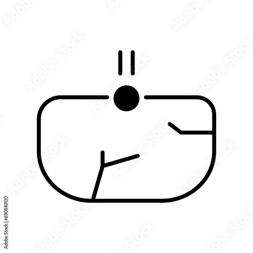 beggar glyph icon