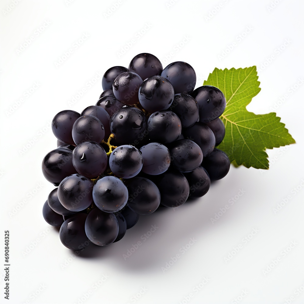 Fototapeta premium black grapes real photo photorealistic stock photography