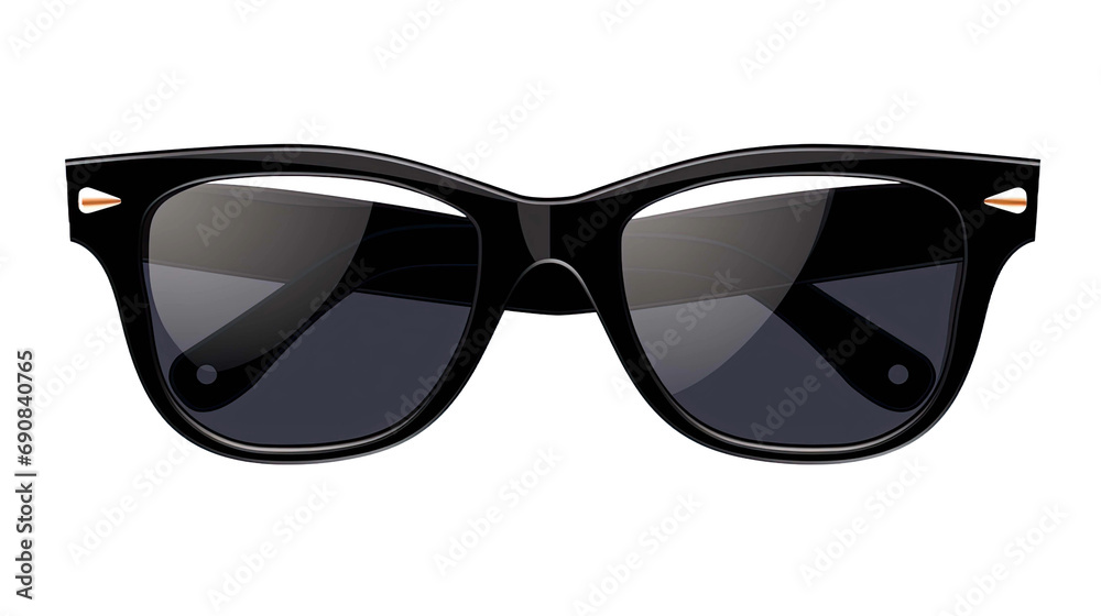 Black sunglasses isolated on transparent background