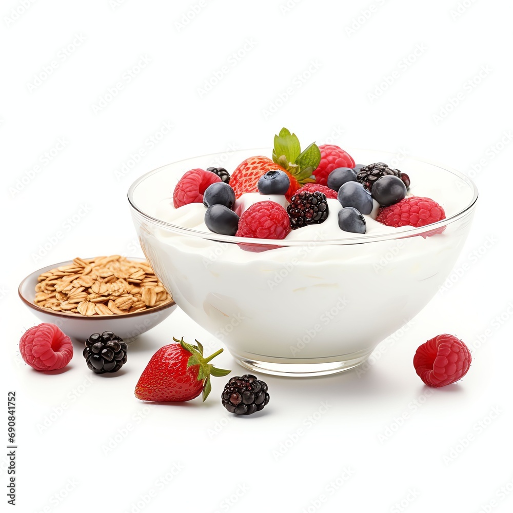 yogurt with berries and muesli real photo yogurt with berries and muesli real photo