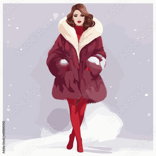 woman in winter clothes
