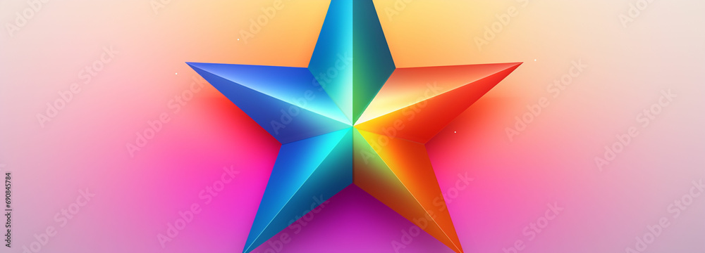 A rainbow star with a vibrant and colorful gradient. A rainbow star with a vibrant and colorful gradient.