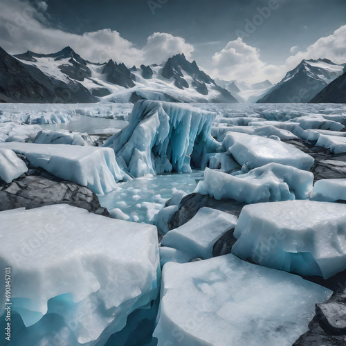 melting of glaciers, global warming, climate crisis