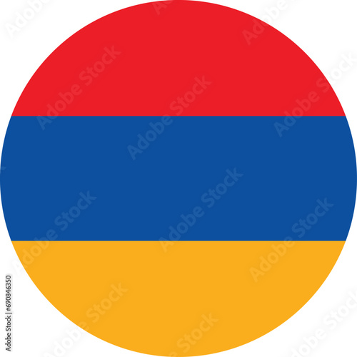 Free Download Round Armenia flag vector isolated on white background - GFXLoad