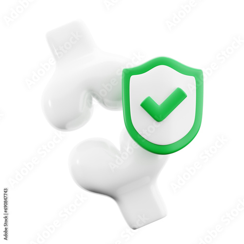 bone joint body organ treatment care and health insurance medical hospital 3d icon illustration render design