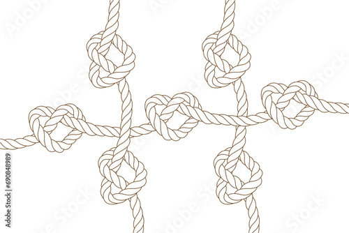 heart with rope line art style vector eps 10