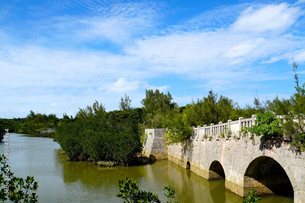 Bridge in Manglove Forest, Miyako Island - Okinawa Bridge in Manglove Forest, Miyako Island - Okinawa