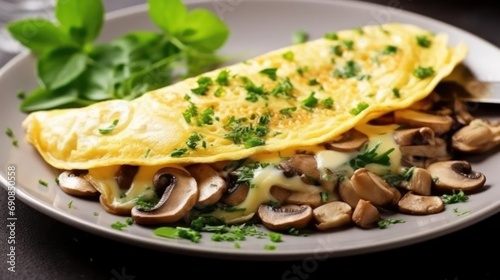 Egg White Omelette with Mushrooms,