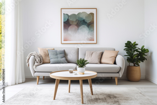 Scandinavian Modern Living Room - Minimalist Elegance © artchvit