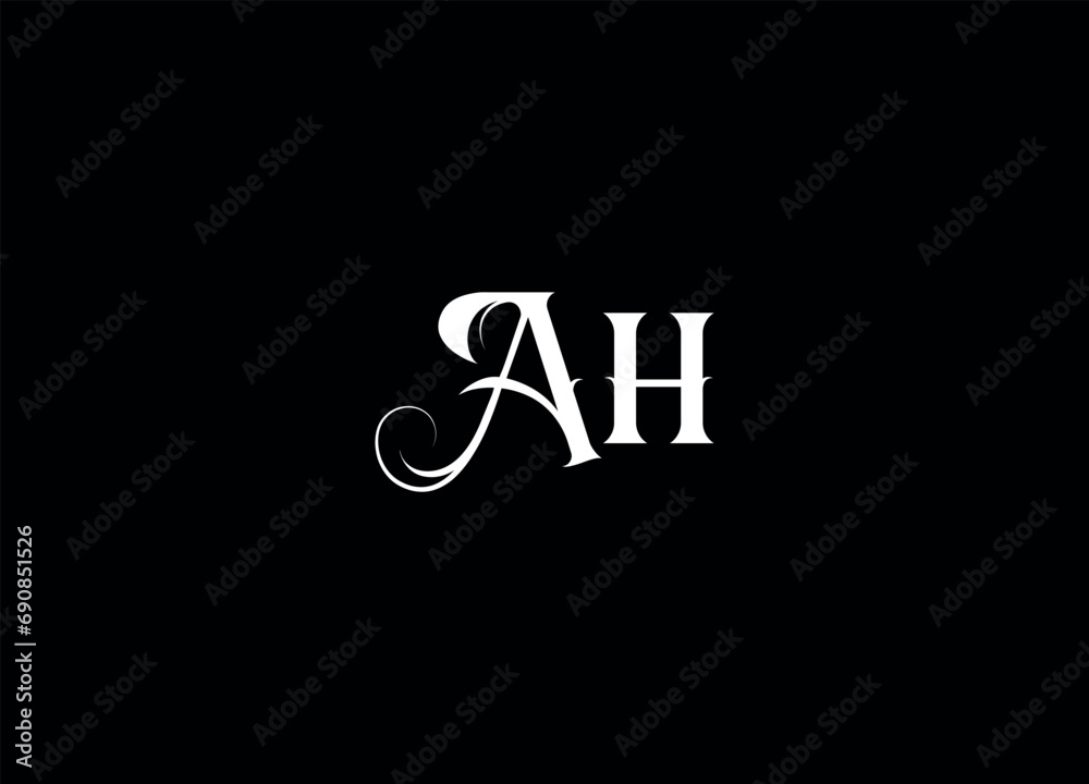 AH initial letter icon logo design and vector AH initial letter icon logo design and vector
