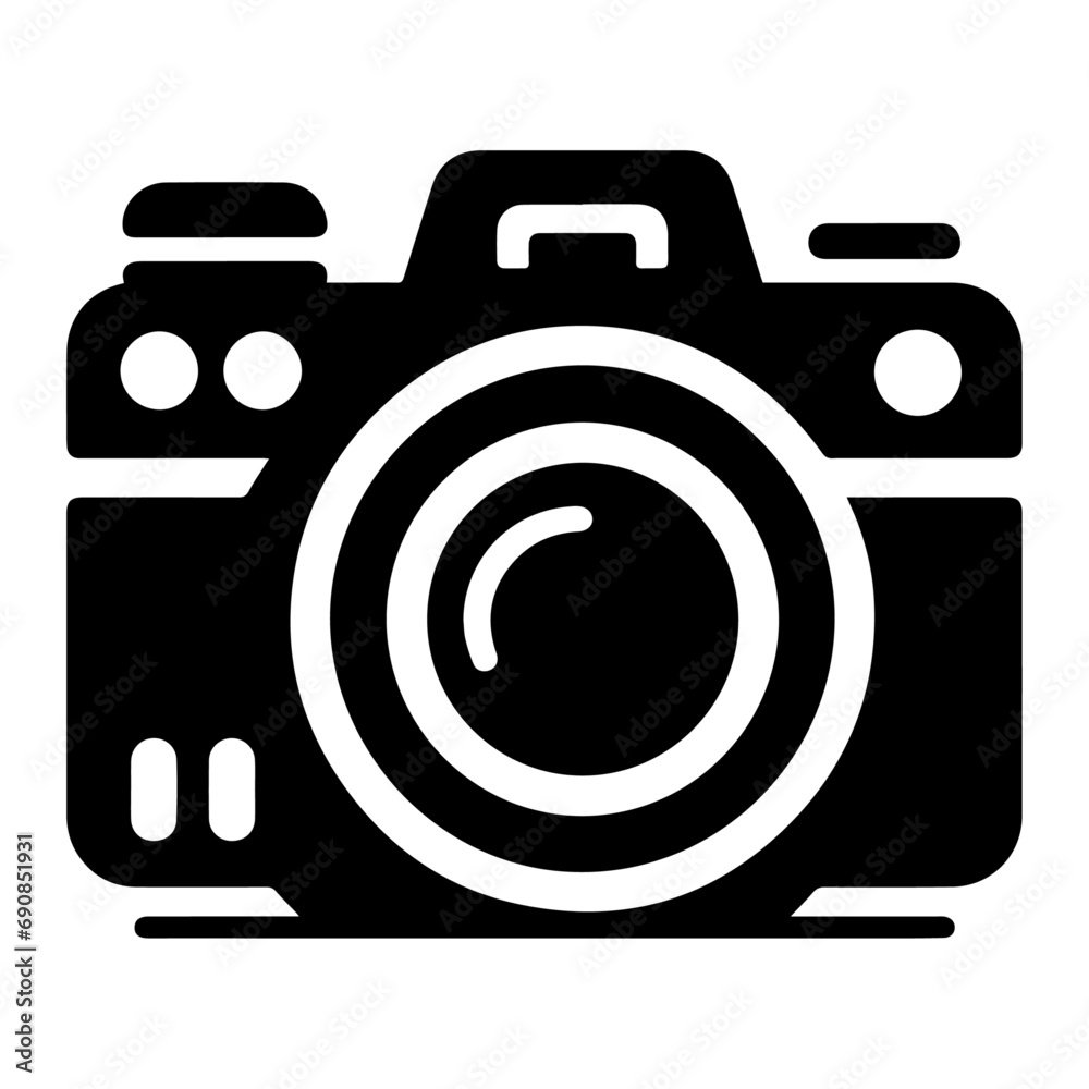 Camera Icon vector silhouette, Camera vector art silhouette