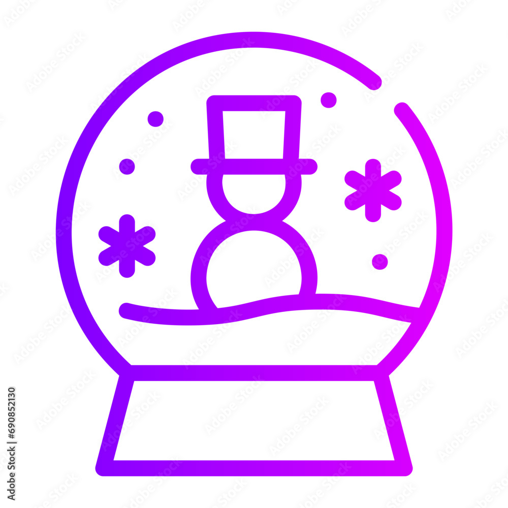 Fototapeta premium snowball gradient icon