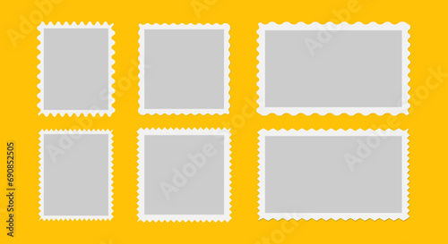 ZigZag Photo Frame Mockup Vector Template for Stunning Social Media Posts.