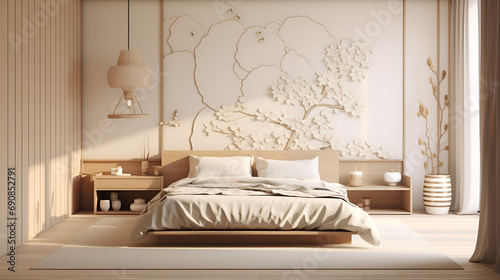 interior of a bedroom.Bedroom Styling Images ,Interior modern bedroom mock up designing the most beautiful.AI Generative 