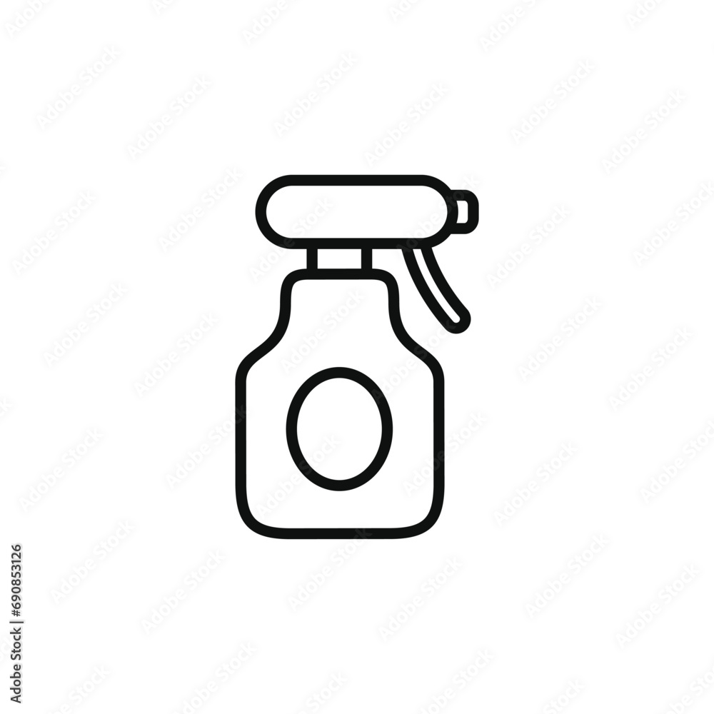 Barber spray line icon isolated on white background Barber spray line icon isolated on white background