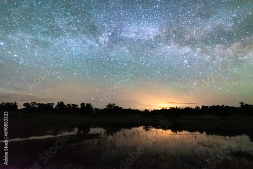 Milky Way Over Pond photo