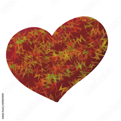 heart made of red rose petals