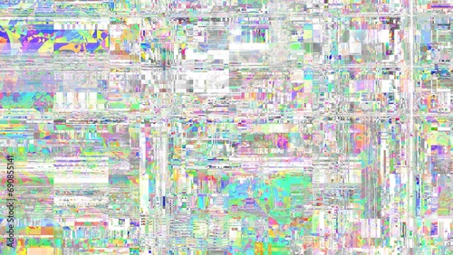 TV noise static effect, abstract glitch background. Fractal digital art pattern