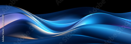 a computer generated image of a blue wave. Featuring Digital art, Desktop wallpaper, Energy flow, Technology background, and 3D concepts
