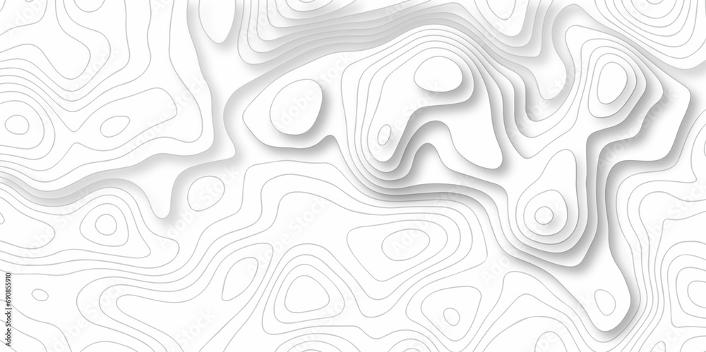 Abstract wave topography lines background. Contour maps. Vector illustration, Topo contour map on white background, Topographic contour lines.