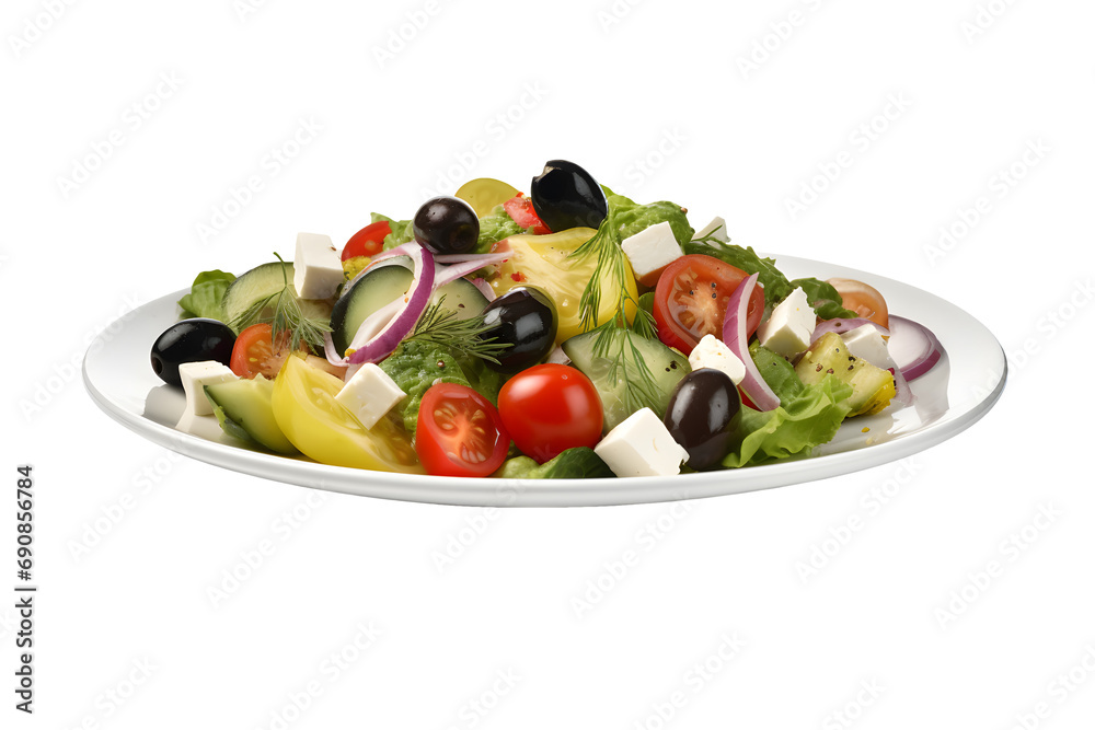 Greek salad on a plate