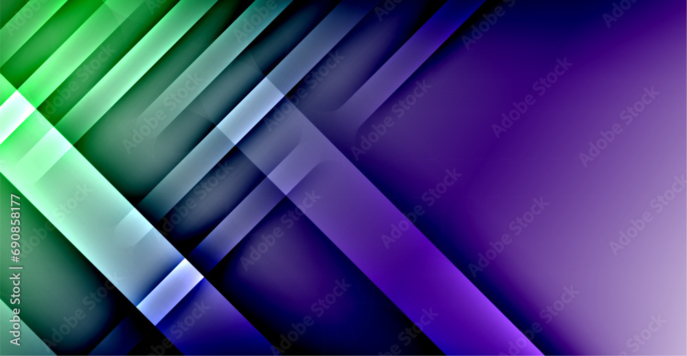 Fototapeta premium Dynamic Bright Colorful Lines, Shadow Style Stripes Geometric Vector Illustration For Wallpaper, Banner, Background, Card, Book Illustration, landing page
