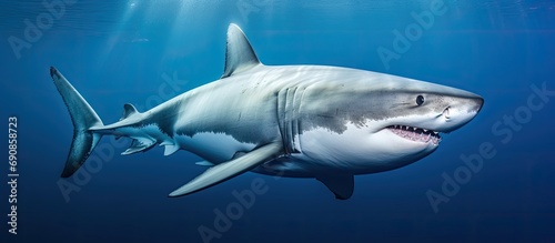 Smiling great white shark
