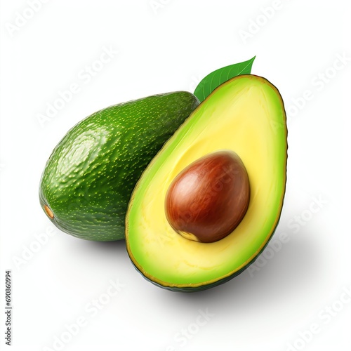 fresh avocado real photo photorealistic stock photo