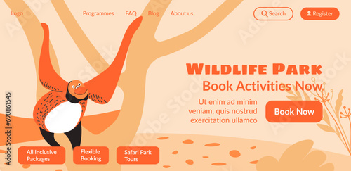 Wildlife park, book activities now online web