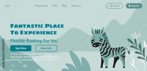 Book ticket to wildlife park or zoo, website page